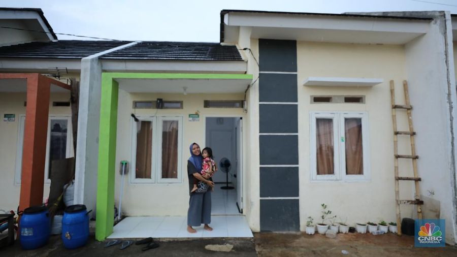 Suasana rumah subsisdi pemerintah di kawasan Cileungsi, Kabupaten Bogor, Senin, (29/9/2025). (CNBC Indonesia/Tri Susilo)