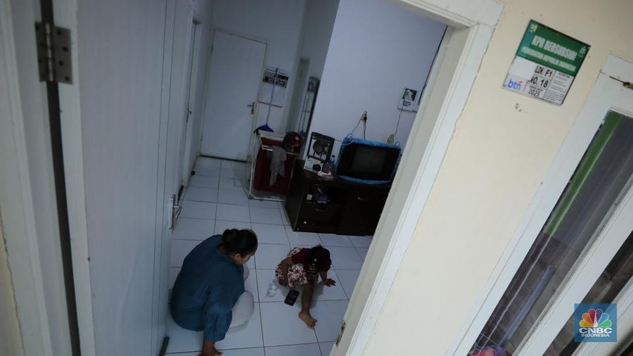Suasana rumah subsisdi pemerintah di kawasan Cileungsi, Kabupaten Bogor, Senin, (29/9/2025). (CNBC Indonesia/Tri Susilo)