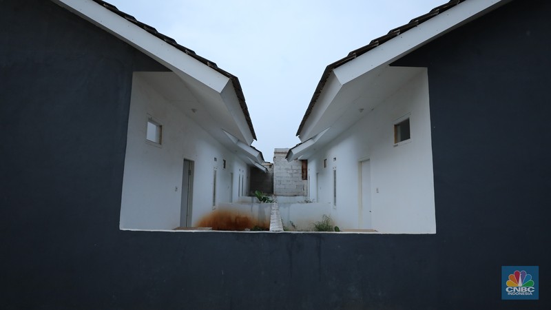 Suasana rumah subsisdi pemerintah di kawasan Cileungsi, Kabupaten Bogor, Senin, (29/9/2025). (CNBC Indonesia/Tri Susilo)