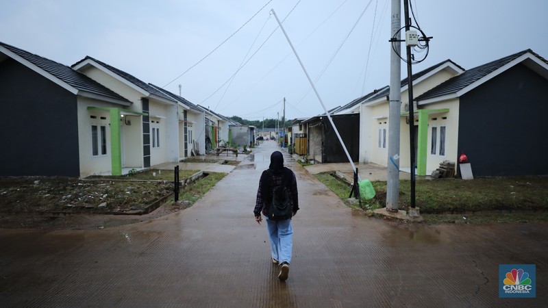 Suasana rumah subsisdi pemerintah di kawasan Cileungsi, Kabupaten Bogor, Senin, (29/9/2025). (CNBC Indonesia/Tri Susilo)