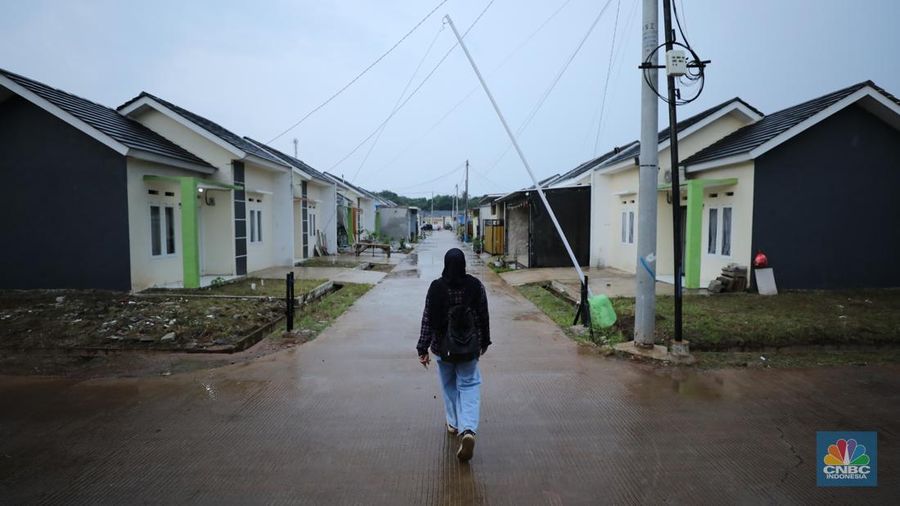 Suasana rumah subsisdi pemerintah di kawasan Cileungsi, Kabupaten Bogor, Senin, (29/9/2025). (CNBC Indonesia/Tri Susilo)