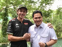 Erick Thohir Lunch Bareng Valentino Rossi jelang MotoGP Mandalika NTB