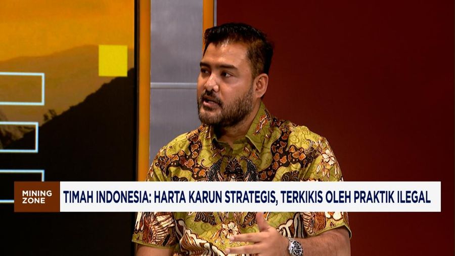 Asosiasi Eksportir Timah Indonesia, Harwendro Adityo dalam program CNBC Indonesia Mining Zone. (CNBC Indonesia TV)
