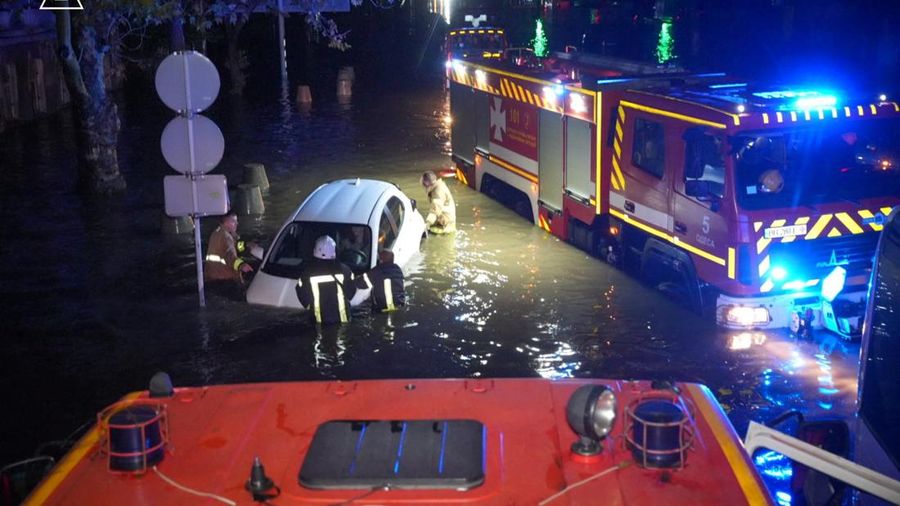 Banjir di Odesa, Ukraina, Rabu (1/10/2025). (Handout via REUTERS)
