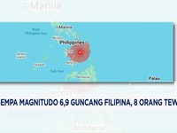 Video: Gempa Magnitudo 6,9 Guncang Filipina, 8 Orang Tewas