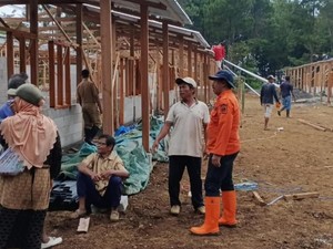 27 Huntara Mulai Dibangun untuk Korban Tanah Gerak Ngrandu Trenggalek