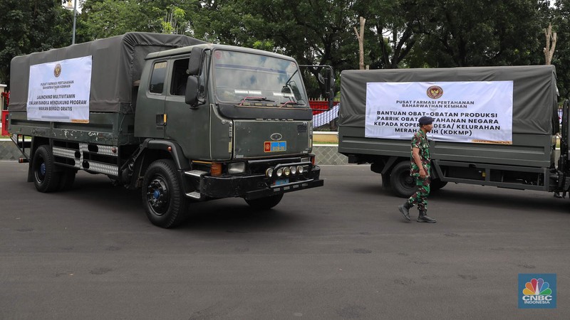 Launching Multivitamin dalam rangka mendukung program makan bergizi gratis, Rabu (1/10/2025). (CNBC Indonesia/Muhammad Sabki)
