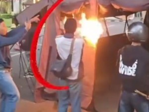 Polda DIY Unggah Video Aktivis BEM KM UNY Bakar Tenda Saat Demo