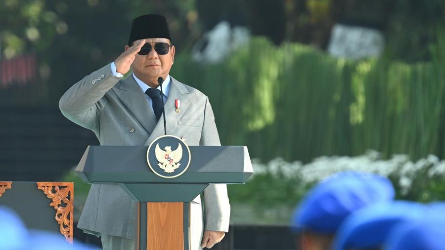 Presiden Prabowo Subianto memimpin upacara peringatan Hari Kesaktian Pancasila 2025 di Monumen Pancasila Sakti, Lubang Buaya, Jakarta, pada Rabu (1/10/2025). (Dok. Biro Pers Sekretariat Presiden/Kris))
