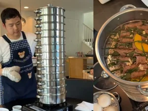 So Sweet! Pria Ini Masak Seafood Buat Istri Sampai 13 Panci