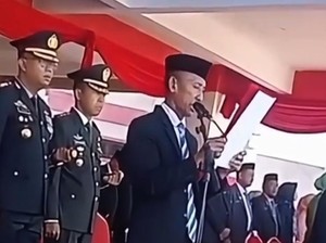 Momen Wakil Ketua DPRD Pasangkayu Gagap Baca Teks UUD 1945