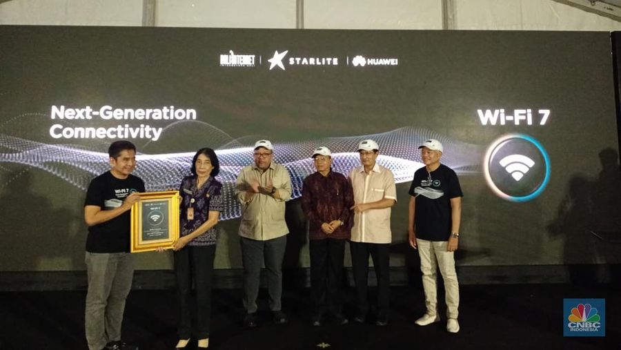 Peluncuran Wi-Fi 7 di Denpasar, Bali, Jumat (3/10/2025). (Robertus Andrianto/CNBC Indonesia)