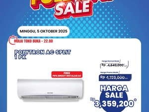 Beli Polytron AC 1 PK di Transmart Full Day Sale Dapat Potongan Rp 1 Jutaan