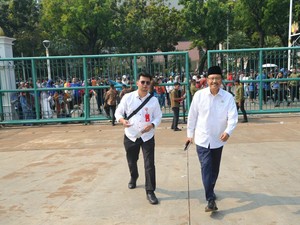 Mensos dan Wamensos Kompak Hadiri Upacara HUT Ke-80 TNI di Monas