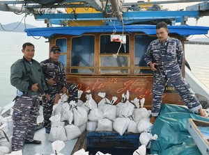 7 Ton Pasir yang Digagalkan Lanan Babel Hendak Diselundupkan ke Luar Negeri