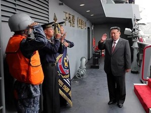 Kunjungi Kapal Perang Korut, Kim Jong Un Akan Hukum Provokasi Musuh