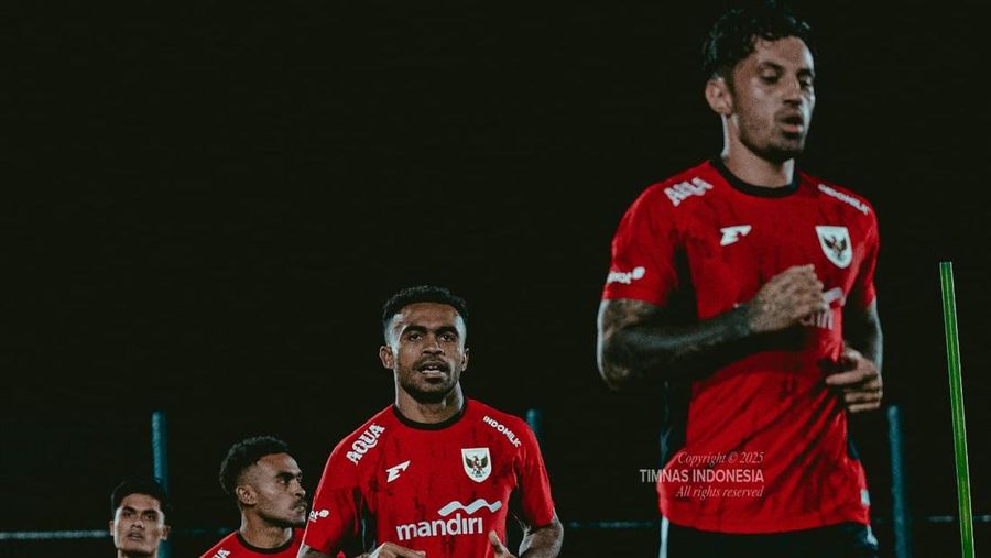 Pemain timnas Indonesia menjalani sesi latihan jelang pertandingan melawan Arab Saudi. (Dok.Timnas Indonesia)