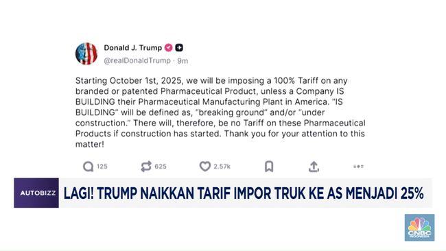 Video: Trump Umumkan Tarif Truk Impor Berlaku November 2025
