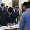Prabowo Lantik Eks Kabaintelkam Polri Akhmad Wiyagus jadi Wamendagri