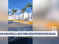 Video: Ngeri! Badai Priscilla Bikin Ombak Bersar Setinggi Pohon Kelapa