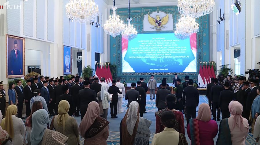 Pelantikan dan Pengucapan Sumpah/Janji Pejabat Negara, Istana Negara, 8 Oktober 2025.