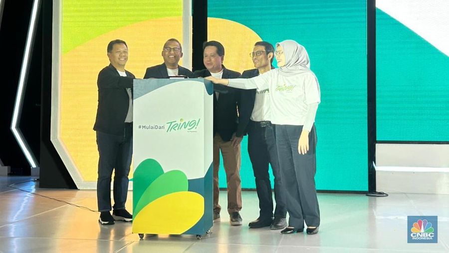 PT Pegadaian meluncurkan super app bernama “Tring!” yang menyediakan tempat menabung emas, gadai emas, deposito emas, dan transaksi emas lainnya. (CNBC Indonesia/Zefanya Aprilia)