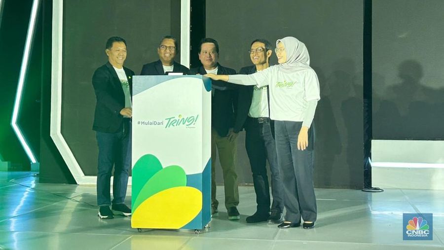 PT Pegadaian meluncurkan super app bernama “Tring!” yang menyediakan tempat menabung emas, gadai emas, deposito emas, dan transaksi emas lainnya. (CNBC Indonesia/Zefanya Aprilia)