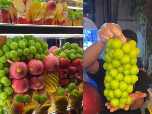 Viral Rujak Kaki Lima Isi Anggur Muscat, Berapa Harganya?