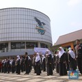 Suasana kegiatan belajar mengajar saat pengenalan serentak Sekolah Garuda di SMA Negeri Unggulan (SMANU) M.H. Thamrin, Cipayung, Jakarta, Rabu (8/10/2025).(CNBC Indonesia/Faisal Rahman)