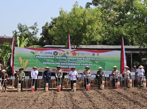 Wakapolda Jateng Tanam Jagung Serentak di 2,7 Hektare Lahan Sragen