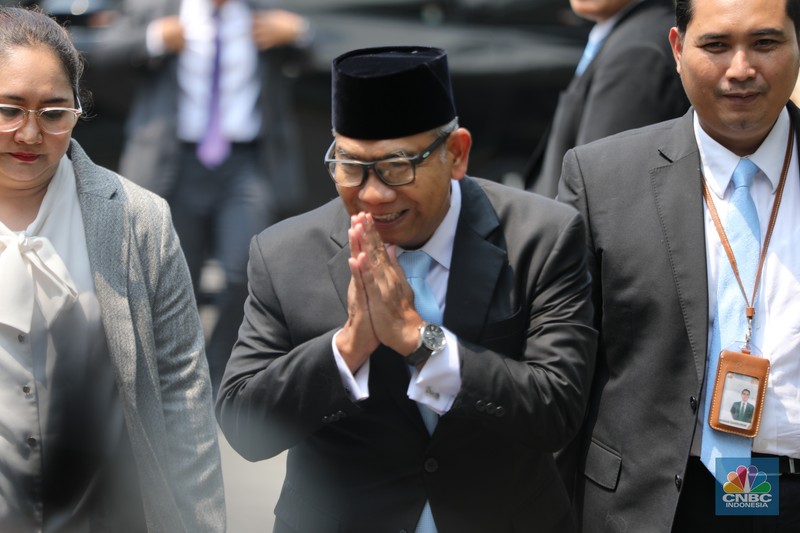 Ribka Haluk tiba di Istana Negara, Jakarta, Rabu (8/10/2025). (CNBC Indonesia/Tri Susilo)