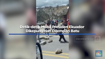 Video: Detik-detik Mobil Presiden Ekuador Dikepung dan Dilempari Batu