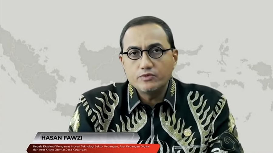 Kepala Eksekutif Pengawas Inovasi Teknologi Sektor Keuangan, Aset Keuangan Digital, dan Aset Kripto OJK, Hasan Fawzi saat Konferensi Pers Asesmen Sektor Jasa Keuangan dan Kebijakan OJK Hasil RDKB September 2025. (YouTube/OJK)