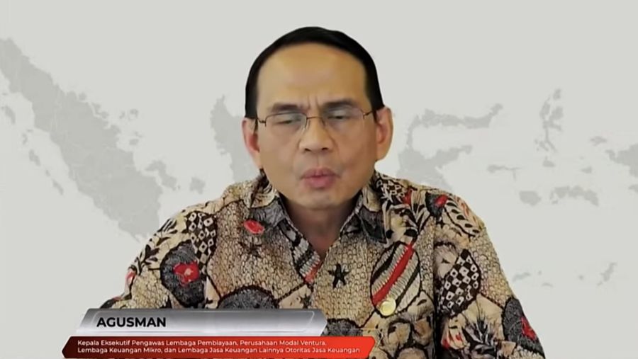 Kepala Eksekutif Pengawas Lembaga Pembiayaan, Perusahaan Modal Ventura, Lembaga Keuangan Mikro, dan Lembaga Jasa Keuangan OJK, Agusman saat Konferensi Pers Asesmen Sektor Jasa Keuangan dan Kebijakan OJK Hasil RDKB September 2025. (YouTube/OJK)