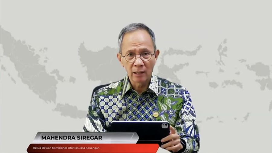 Ketua Dewan Komisioner Otoritas Jasa Keuangan OJK, Mahendra Siregar saat Konferensi Pers Asesmen Sektor Jasa Keuangan dan Kebijakan OJK Hasil RDKB September 2025. (YouTube/OJK)