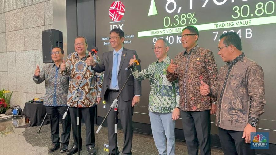 Menteri Keuangan Purbaya Yudhi Sadewa menghadiri *Dialog Pelaku Pasar Modal Bersama Menteri Keuangan RI di Gedung Bursa Efek Indonesia, Jakarta, Kamis (9/10). (CNBC Indonesia/Zahwa Madjid)