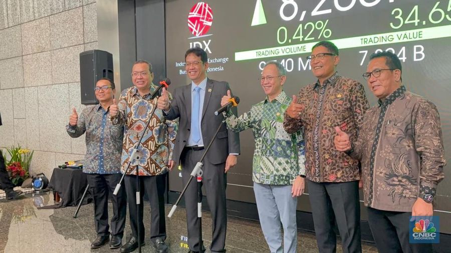 Menteri Keuangan Purbaya Yudhi Sadewa menghadiri *Dialog Pelaku Pasar Modal Bersama Menteri Keuangan RI di Gedung Bursa Efek Indonesia, Jakarta, Kamis (9/10). (CNBC Indonesia/Zahwa Madjid)