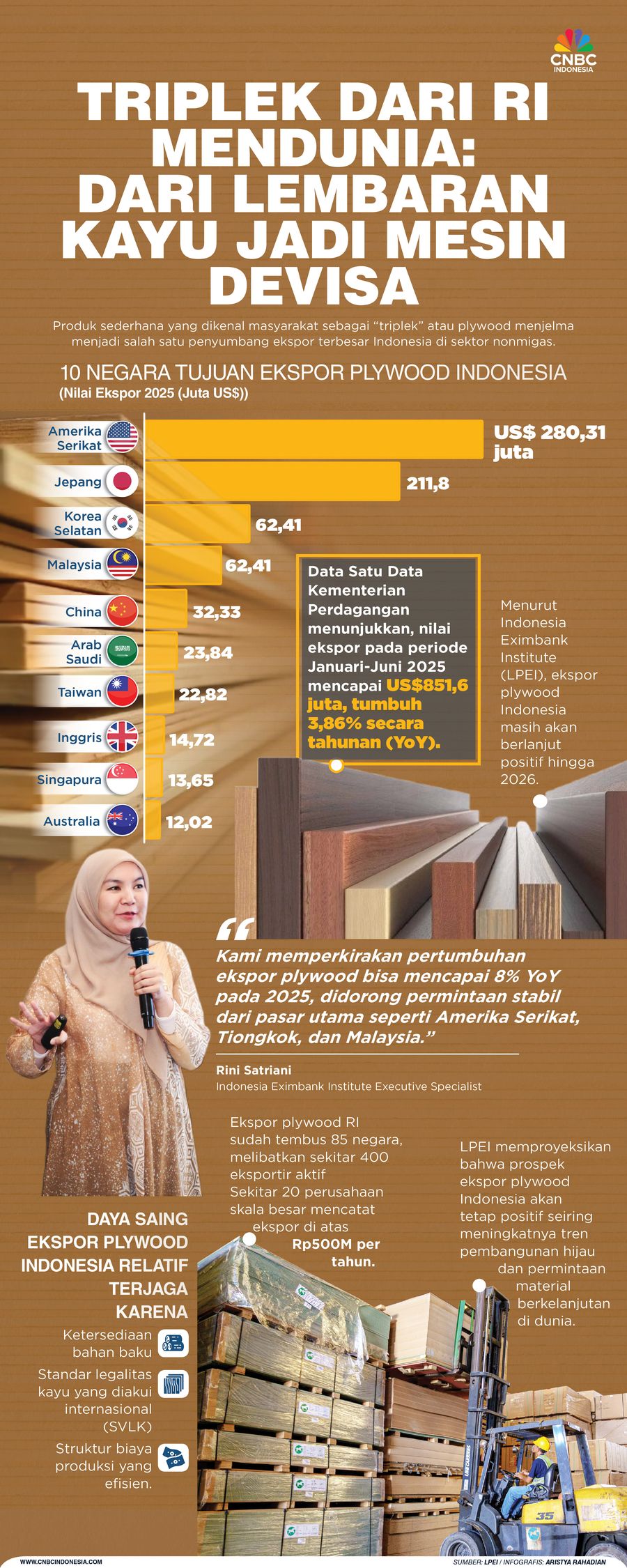 Triplek dari RI Mendunia:
dari Lembaran Kayu Jadi Mesin Devisa