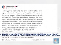Video: Trump Umumkan Israel-Hamas Sepakat Damai