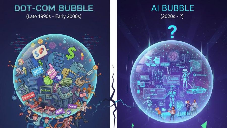 gambar ai dan dot com bubble