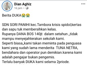 Kepsek di Bima Bantah ATK Minim meski Dapat Dana BOS Rp 140 Juta/Tahun
