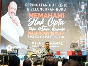 Hadiri Peluncuran Buku Enteng Tanamal, Menbud Soroti Hak Cipta & Royalti
