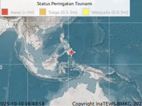 Warning Tsunami di RI, Gempa Besar M 7,4 Guncang Filipina