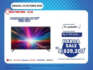 Gasss! TV 50 Inch UHD GTV Rp 4,6 Juta di Transmart Full Day Sale