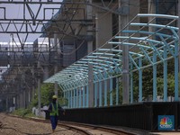 Stasiun KRL JIS Sudah Mulai Terlihat, Begini Penampakannya