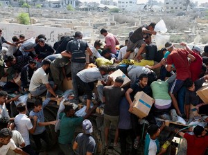 Video: Berton-ton Makanan Sulit Masuk Gaza gegara Israel Batasi Akses