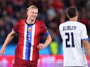 Haaland Obok-obok Pertahanan Israel, Hat-trick dalam Kemenangan 5-0 Norwegia