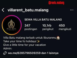 Awas! Penipuan Vila Lewat Medsos Masih Marak di Kota Batu