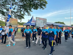 Wujud Soliditas, Kapolres Kediri Ikuti Wira Yudha Fun Run 8K