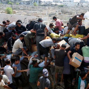 Potret Ribuan Warga Gaza Palestina Pulang saat Gencatan Senjata